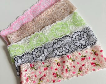 Elastic lace headband for hair, flowers, vintage hairstyle, wedding accessories, personalized