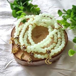 Pulsera Tasbih de 33 cuentas que brillan en la oscuridad, dije dorado para mujer, cuentas de oración personalizables, regalo para Eid Ramadán, mini tasbih