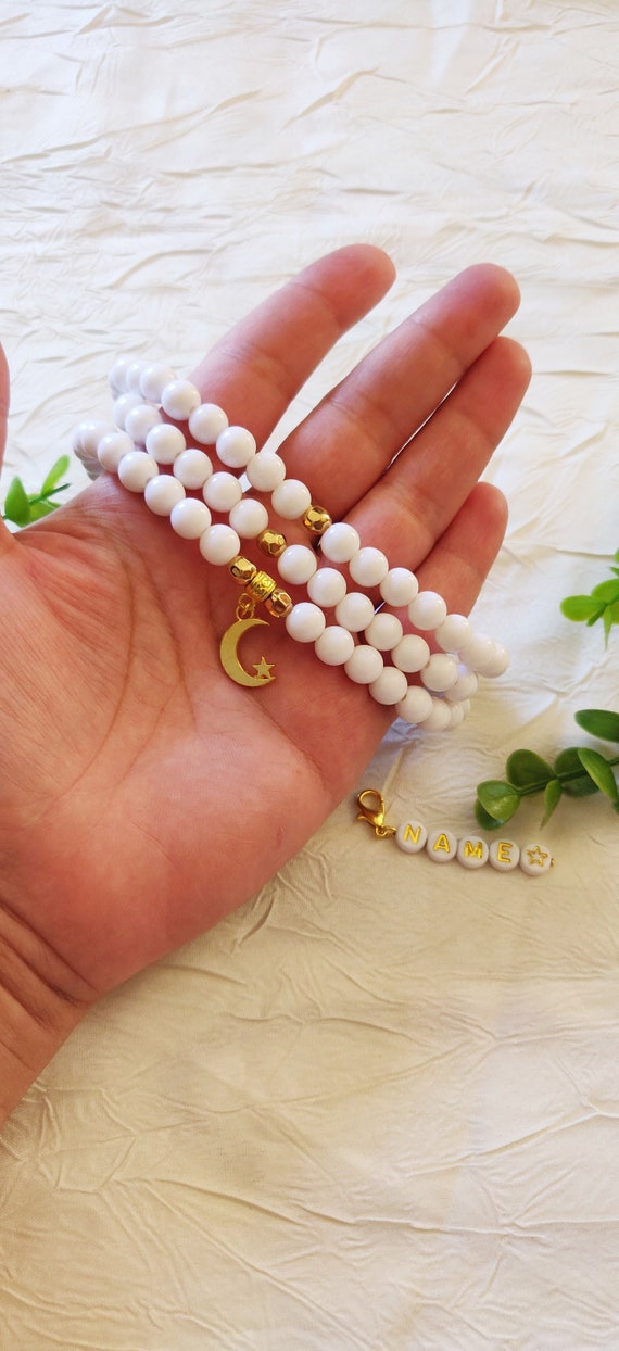 Rose Tasbih 99 perle de prière perle - ensemble de 10 pièces - cadeaux de  l'Aïd cadeau