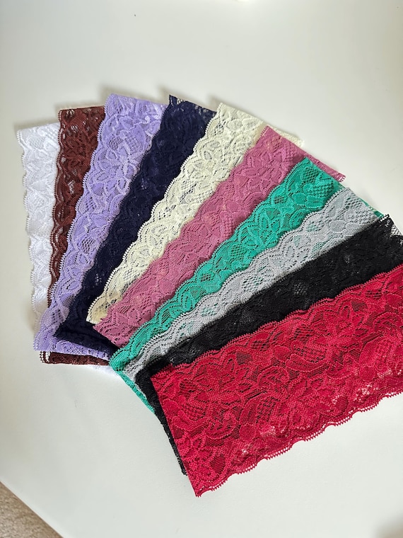bandeau en dentelle élastique fleurs coiffure vintage mariage accessoire cheveux personnalisé