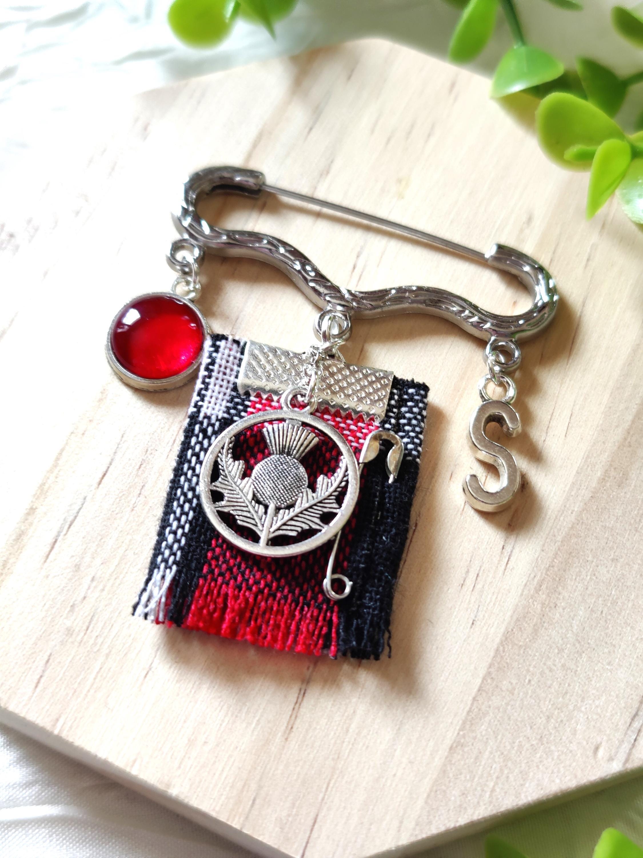 Épingle à Kilt Écossaise - Tête De Chardon Chromée - 10.2cm - Accessoire Traditionnel Mariage & Cérémonie