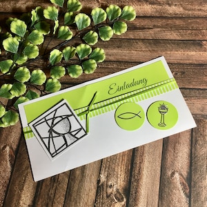 Einladungskarte / Einladung Kommunion / Kommunioneinladung  Konfirmation / Taufe / 3D