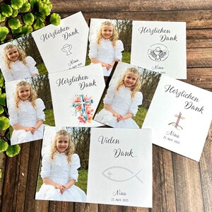 Dankkarte zu Kommunion, Konfirmation, Taufe etc.
