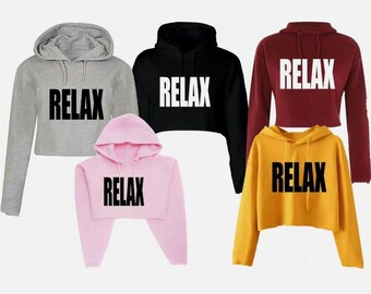 I/'M COLD HOODED CROP HOODIE I AM COLD FUNNY HIPSTER FASHION TOP QUALITY CROP