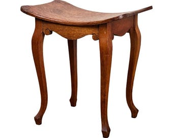 Antique Arts and Crafts Saddle Shaped Footstool c. 1900