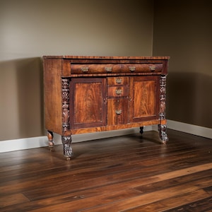 Antique Federal Period Mahagony Paw Foot Sideboard c. 1830 image 1