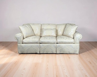 Vintage Custom Ivory Upholstered Sofa by Stickley