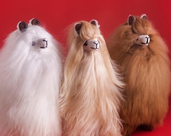 Handmade Suri Alpaca Fur Doll | Hypoallergenic Plush Toy
