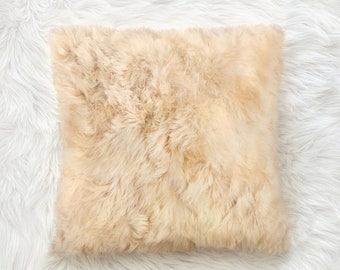Baby Alpaca Fur Pillow Cover | Alpaca Fur Cushion Cover | One-Side Alpaca Fur Pillow Cover | Luxurious Baby Alpaca Fur