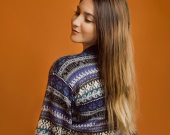 ALPACA SWEATER | Handcrafted Alpaca Wool Pullover Unisex | Genuine Peruvian Design