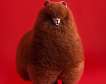 ALPACA FUR PLUSH | 100% Genuine Superfine Alpaca Fur Hypoallergenic Doll | Sustainable and One-of-a-Kind Handcrafted Alpaca Fur Toy