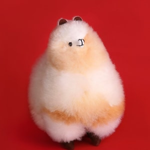 ALPACA FUR PLUSH | 100% Genuine Superfine Alpaca Fur Hypoallergenic Doll | Sustainable and One-of-a-Kind Handcrafted Alpaca Fur Toy