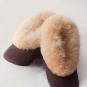 Alpaca Fur Slippers |  Alpaca Fur & Leather | Handmade Sheepskin Slippers