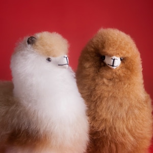 BABY ALPACA PLUSH | 100% Premium Extra-Soft Alpaca Fur Hypoallergenic Doll | Sustainable One-of-a-Kind Handcrafted Baby Alpaca Fur Toy
