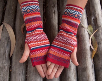 Baby Alpaca Wrist Warmers | Fingerless Gloves | 100% Baby Alpaca Eco-Friendly Mittens