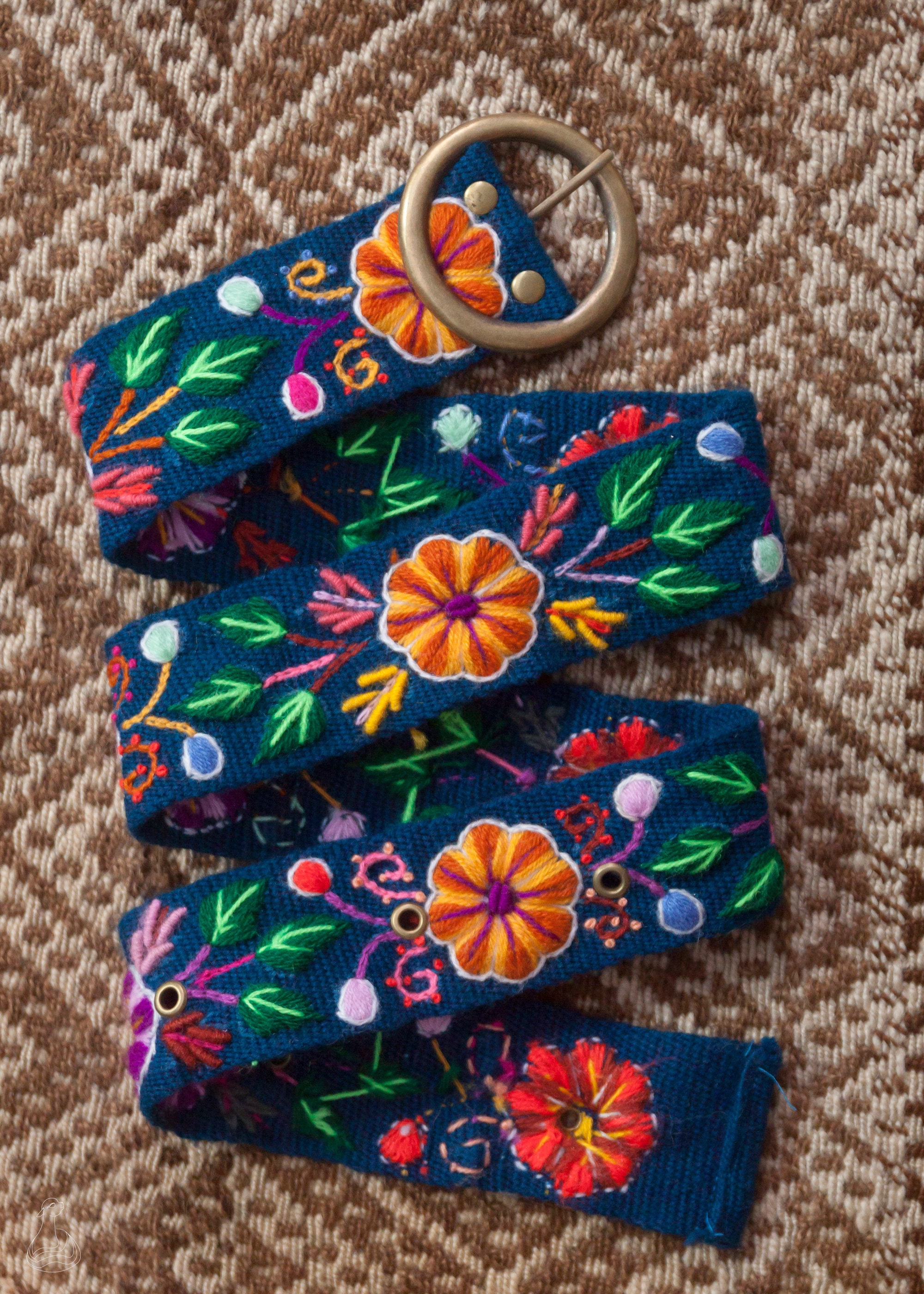 Boho Blue Belt - Etsy