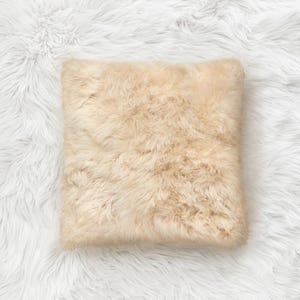Baby Alpaca Fur Pillow Cover | Alpaca Fur Cushion Cover | One-Side Alpaca Fur Pillow Cover | Luxurious Baby Alpaca Fur