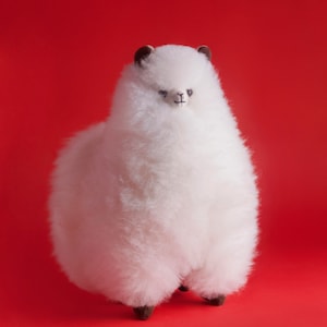 ALPACA FUR PLUSH | 100% Genuine Superfine Alpaca Fur Hypoallergenic Doll | Sustainable and One-of-a-Kind Handcrafted Alpaca Fur Toy