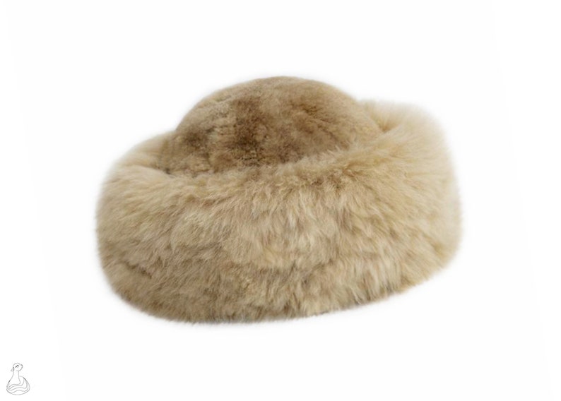 Baby Alpaca Fur Hat Handcrafted Genuine Baby Alpaca Extra Fine Fur Luxury Baby Alpaca Fur Hat for Woman Natural Camel
