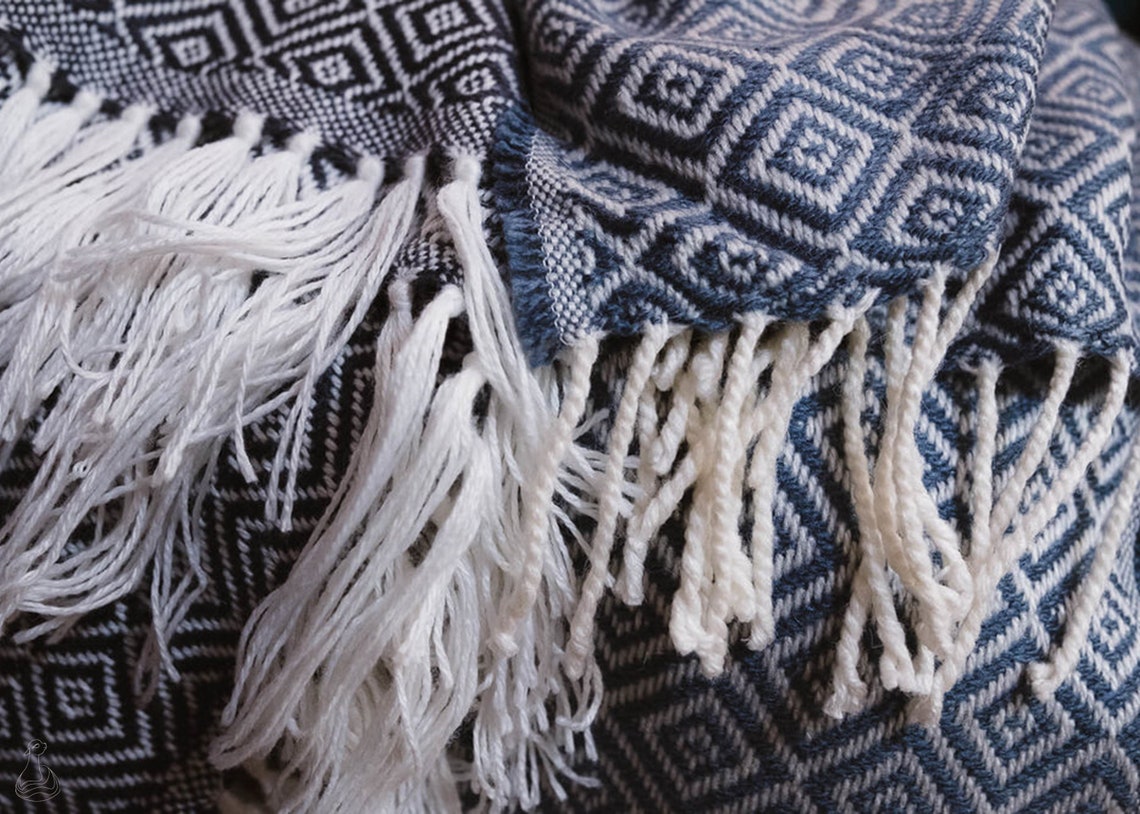 Alpaca Blanket Peruvian Alpaca Blanket With Fringes Alpaca Etsy