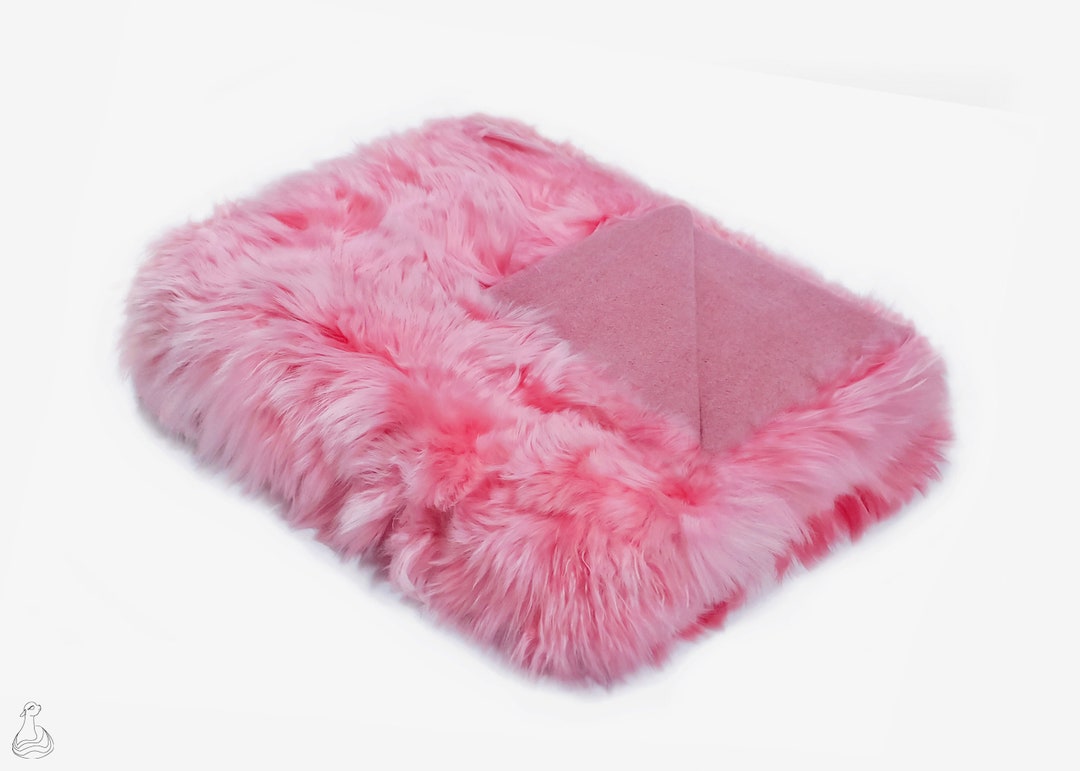 Baby Alpaca Fur Throw Genuine Suri Alpaca Fur Blanket Bubblegum Pink