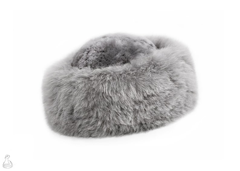 Baby Alpaca Fur Hat Handcrafted Genuine Baby Alpaca Extra Fine Fur Luxury Baby Alpaca Fur Hat for Woman Natural Grey