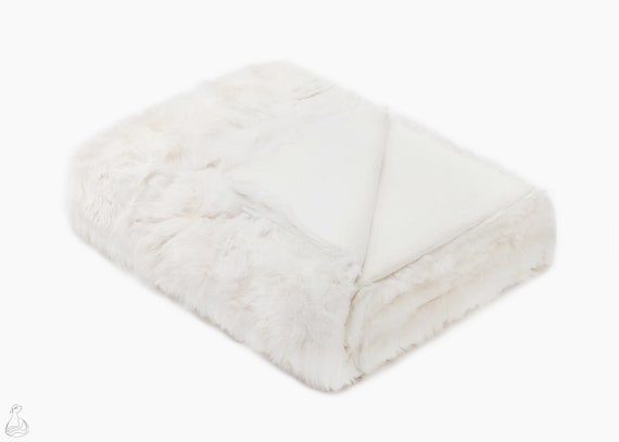 Handmade Suri Alpaca Fur Throw | Natural White, Cozy Blanket