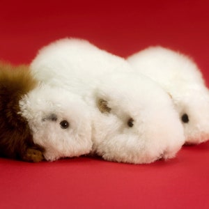 Alpaca Fur Guinea Pig Stuffed Plush | Luxury Royal Alpaca Fur Toy | Handmade Hypoallergenic Doll