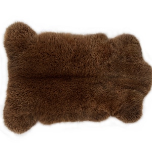 ALPACA FUR RUG | Exquisite Softness | Luxurious Natural Dark Chocolate Alpaca Fur