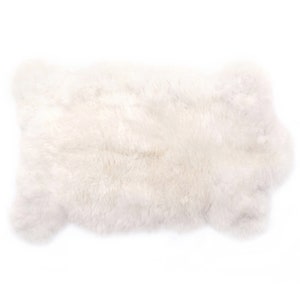 ALPACA FUR RUG | Exquisite Softness | Luxurious Natural White Pearl Alpaca Fur