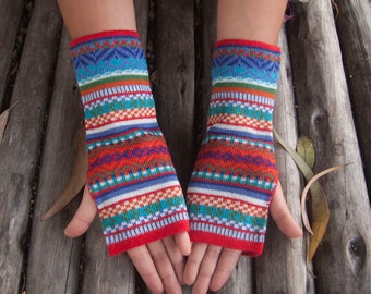 Baby Alpaca Wrist Warmers | Fingerless Gloves | 100% Baby Alpaca Eco-Friendly Mittens