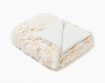 Handmade Baby Alpaca Throw | Natural Beige, Cozy Blanket