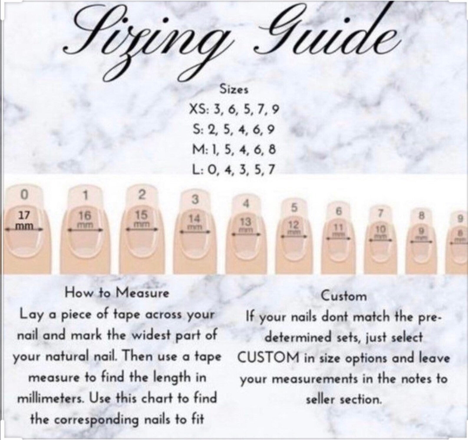 Full acrylic press on nails Etsy