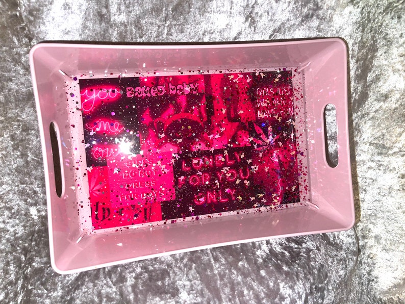 Pink Girly Tumblr Aesthetic Rolling Tray Smoking Tray Etsy