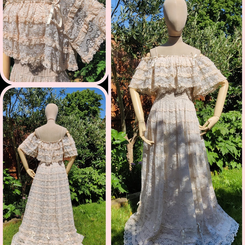 Lace Patchwork Backless Halter Boho Dress