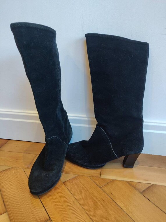Stivali cuissardes Fanny vera pelle scamosciati sopra il ginocchio MM1