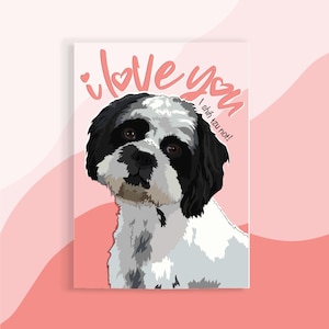 Tarjeta Shih Tzu de San Valentín, para él, para ella, del perro, amantes de los perros, Otis, San Valentín, Aniversario, parejas, tarjeta “Te amo, yo shih tzu no”