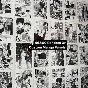 Collage de pared con paneles estéticos de anime/manga/decoración de habitaciones, impresiones físicas 46 y 60
