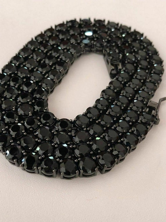 14k Gold Over Black Diamond Necklace 