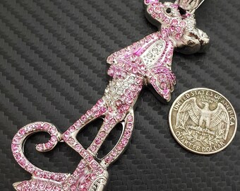 14k Gold Over Pink Panther Customized 