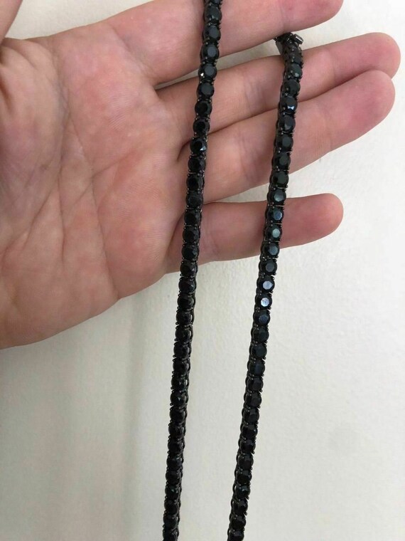 14k Gold Over Black Diamond Necklace 
