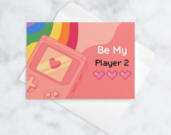 Valentines Day Card - Be My Player 2