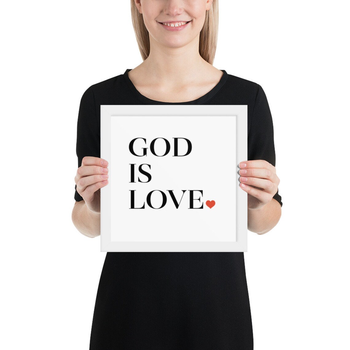 God is Love Framed Art Print. Christian Art. God Love Art. Etsy