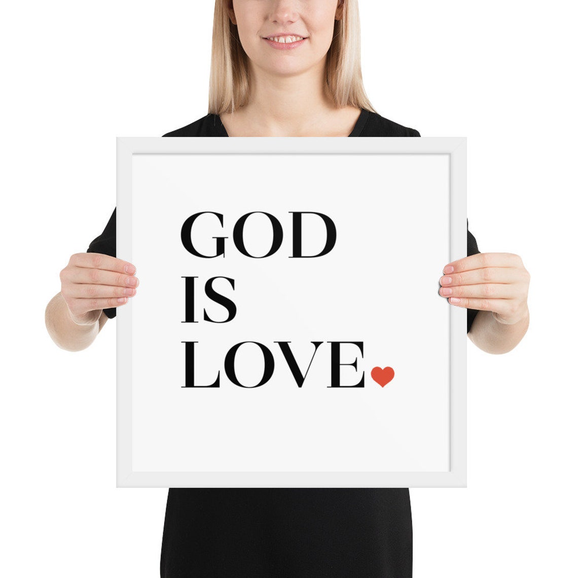 God is Love Framed Art Print. Christian Art. God Love Art. Etsy