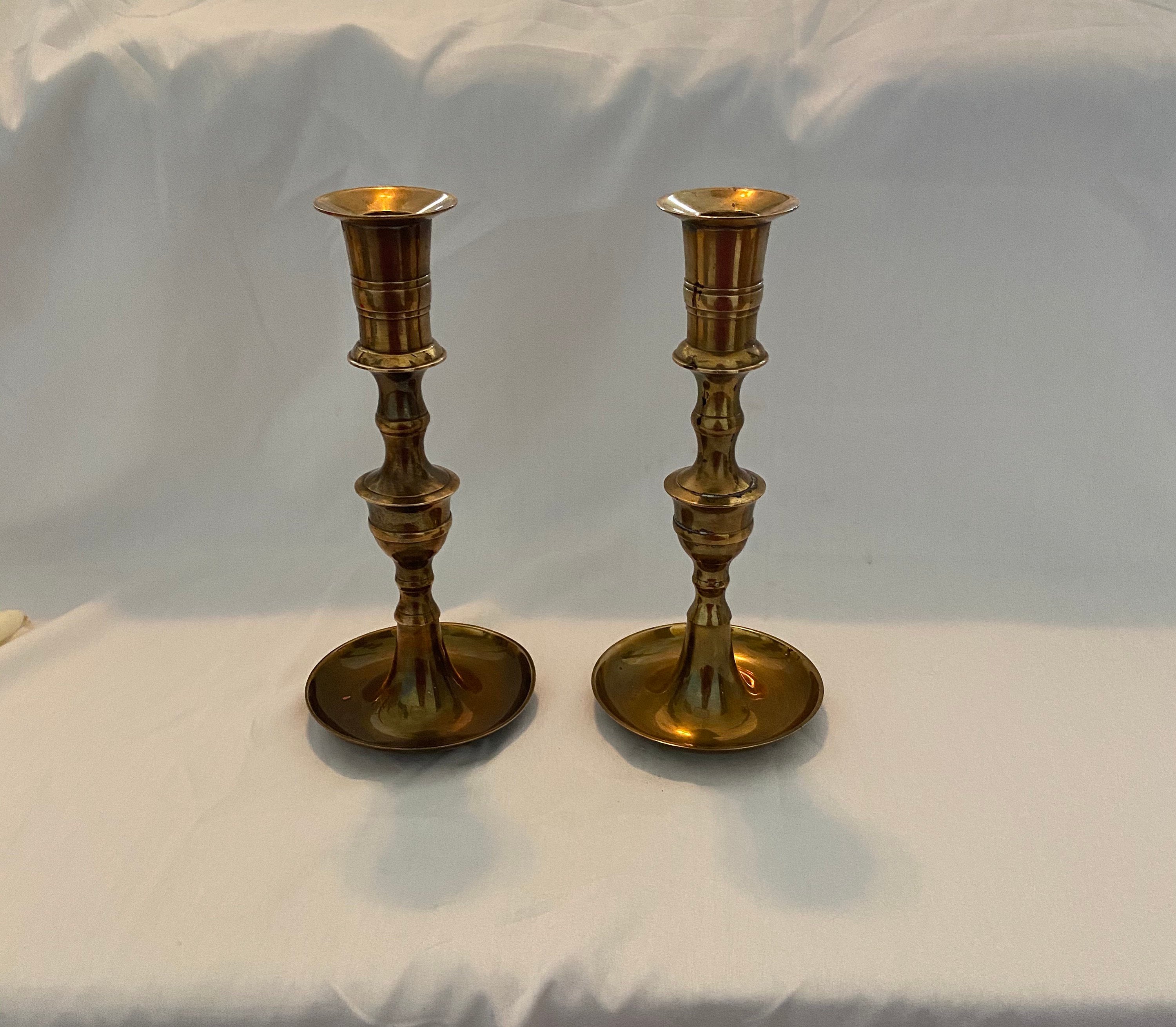 Vintage Brass candlesticks set of 2 Etsy