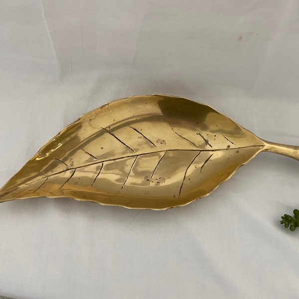 Vintage Brass Leaf Tray