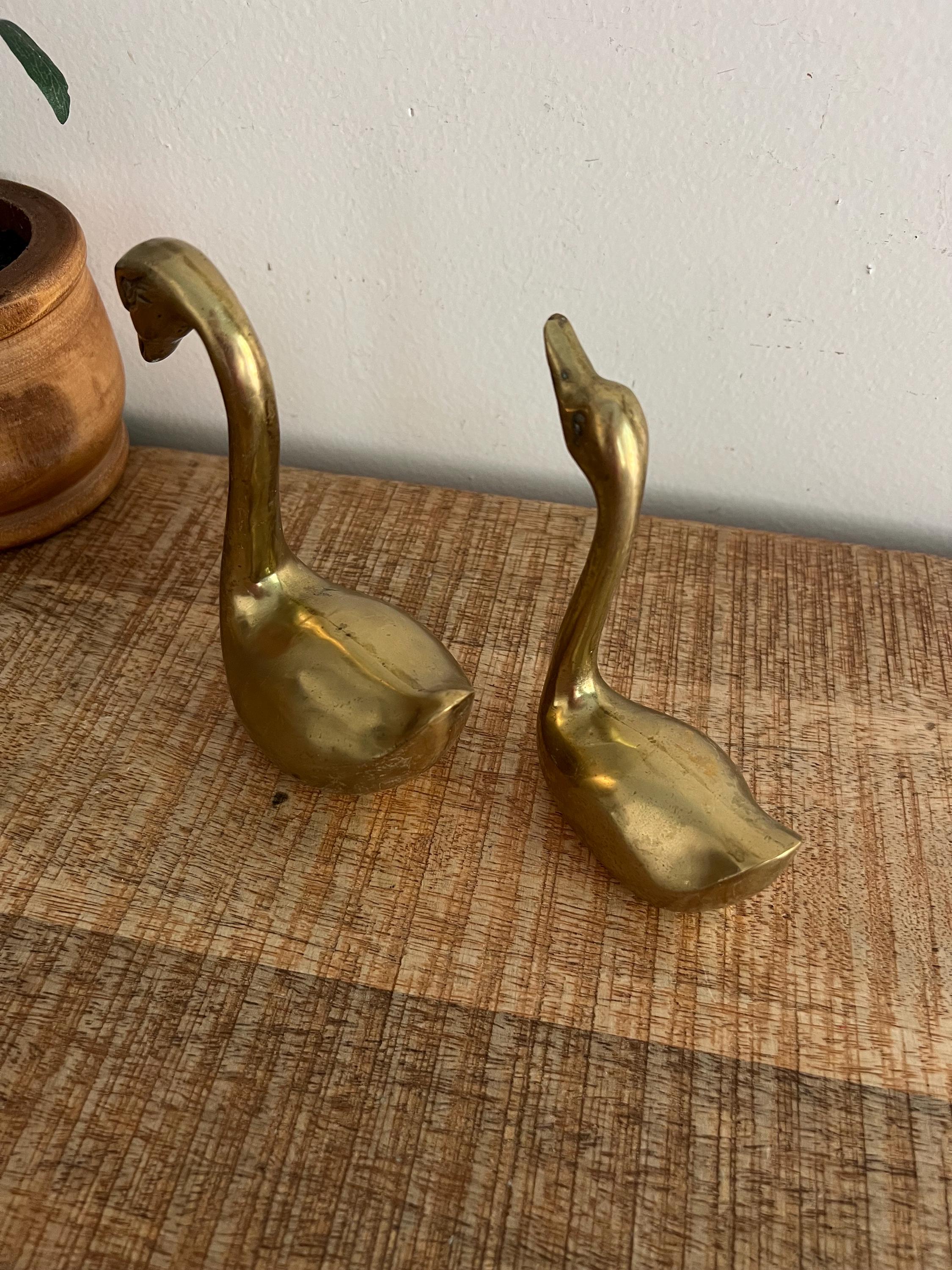 ヴィンテージ真鍮製白鳥 2個セット - Etsy 日本