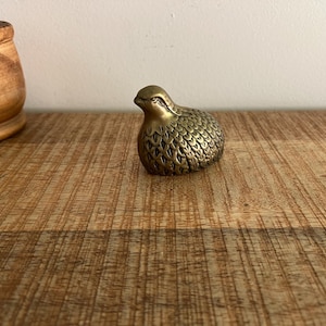Vintage Brass Quail