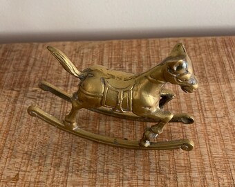 ヴィンテージ真鍮ロッキングホース - Etsy 日本