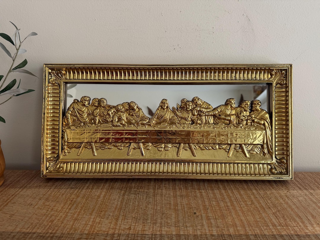 Vintage Gold Ornate the Last Supper Mirror - Etsy